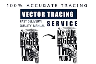 vector trace your logo from raster image, recolor or modify