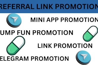 do telegram referral link promotion, mini app, pump fun to 2m crypto lovers