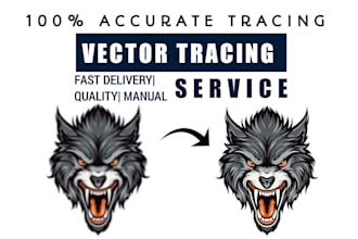 redraw ,vector trace or recreate your logo or image perfectly