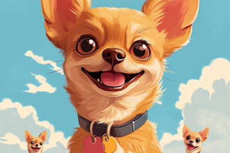 create your pet portrait into cute disney style