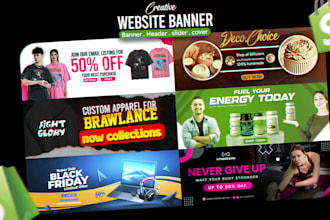 make website banner, web slider, and shopify banner