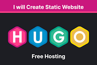build a hugo static website for you