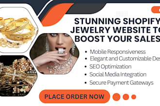 design a stunning shopify jewelry necklace bangles website to boost your sales