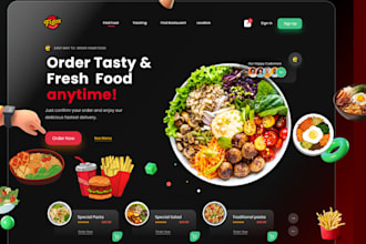 wix restaurant website, food website, ordering website with booking features