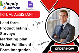 be shopify virtual assistant marketing, sales funnel and automation with jotform