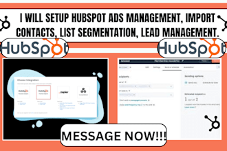 setup hubspot ads management import contact list segmentation lead management