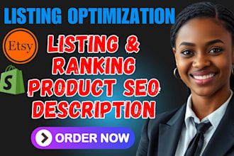 write ranking seo product description for etsy, shopify listing etsy products