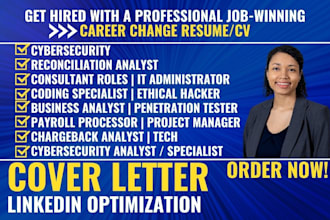 write cybersecurity roles resume, specialist, analyst, coding specialist, CV