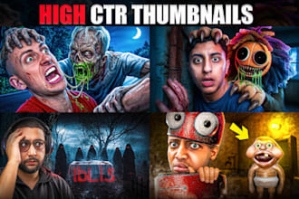 create viral horror, crime, and gaming youtube thumbnails