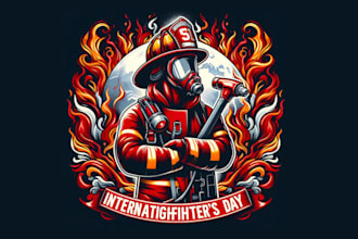 design high quality firefighter water girls mascot logo with my fastest delivery