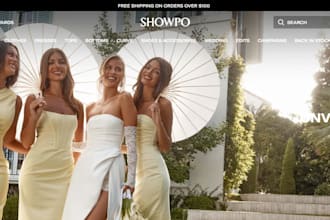 design minimalist wedding gowns shopify website, bridal dresses shopify store