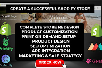 design shopify print on demand store shopify ecommerce website development