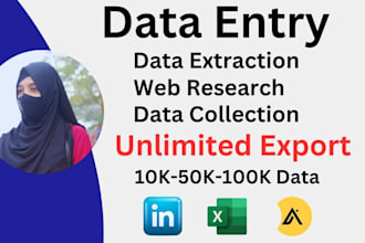 do your virtual assistant for data entry data extraction web research email lead