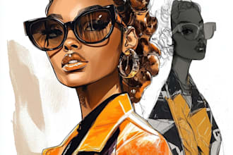 create custom fashion illustrations and croquis for you