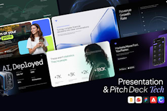 design an investor pitch deck presentation for tech startups