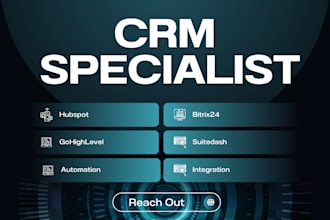 implement crm solution with hubspot gohighlevel bitrix24 bitrix suitedash