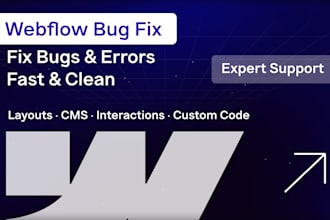 fix webflow bugs, errors, and broken layouts fast