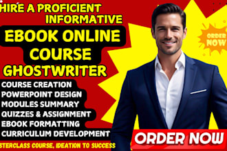 create informative online course creation, elearning, course content, curriculum