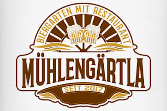 make popular super beer garden tavern logo