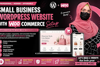 create a small business wordpress website with woocommerce setup