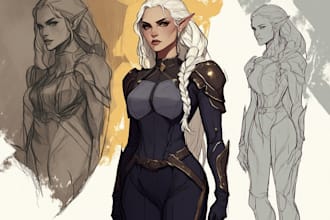 make a dnd art and d and d character for you