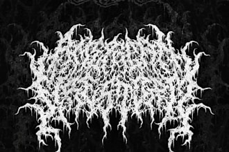 design death metal, black metal and heavy metal logo for your band
