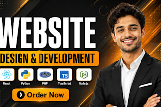 build website design, website development as a full stack developer