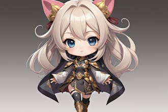 draw a cute chibi anime character