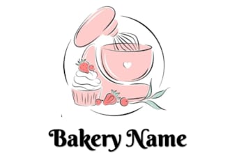 draw bakery, restaurant,  with business card