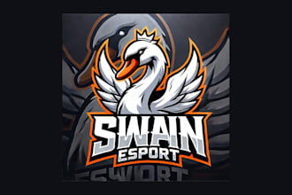 create amazing swan esport mascot logo within two days