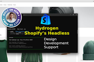 design and develop your hydrogen shopify store