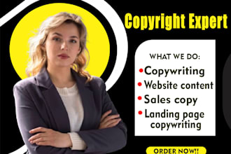 be your professional copywriter for SEO, content, website, sales copy, land page