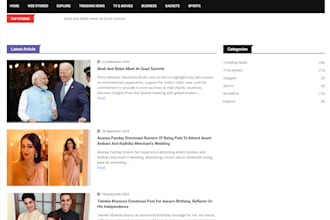 create a professional news portal website with modern features