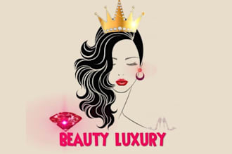 create luxury fancy logo, cosmetics and beauty