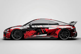 draw car wrap design and vehicle wrap design