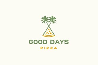 design a modern and unique pizza logo for your brand
