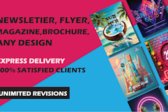 design stunning promotional materials creative flyers, professional layouts