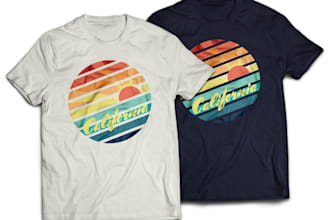 design a retro and vintage t shirt graphic for your brand