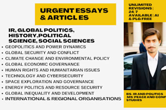 help in content on international relations and global politics analysis