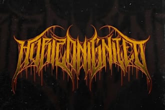 create a sludge metal logo