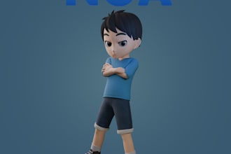 create stylized 3d character for games or animation