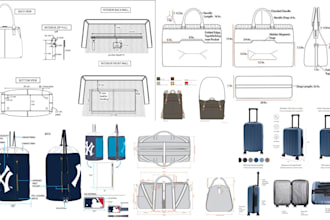 do creative leather handbags, patternmaker backpack wallets and tech pack design