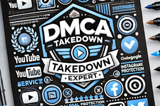 send dmca takedown notice to remove leaked,illegal,pirated and defaming content