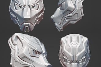 create 3d model cosplay items like 3d weapon, 3d mask, 3d sword