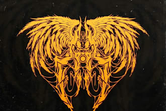 make death metal and grindcore logo for band or brand