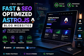 build a fast, SEO optimized blog website with astro js