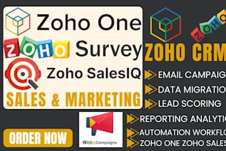 setup zoho one zoho survey sales iq zoho pagesense campaign workflow automation