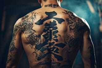 design a chinese or japanese calligraphy tattoo for you