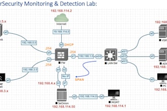 do cybersecurity lab using splunk, wazuh, qradar, kali
