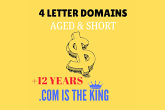 provide you with an old, short 4 letter domain name